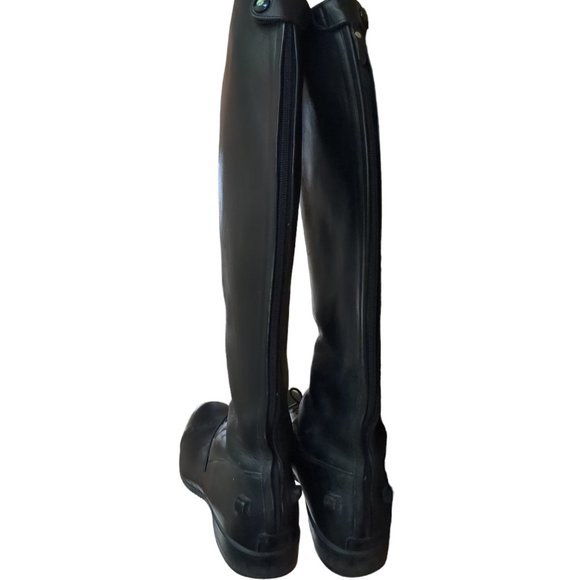 Manhattan Saddlery Custom Made Leather Riding Equestrian Boots Lace Up Black 9 - Picture 7 of 8